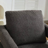 29.13" W Square Swivel Accent Chair, Modern Rotating Arm Chair with Open Back,360 Degree Rotation, W1852P211992