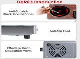3500W Electric Single Burner Cooktop 110V - Rapid Heating Hot Plate with 4 Preset Modes 85771646