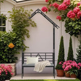 Metal Garden with Bench Turned into Flower Stand W58.07*H97.24 Climbing Plants Support Rose W1586P278441