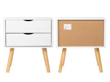 40*30*60cm Simple And Modern White Cabinet, Wood Color Legs, MDF Spray Paint, High Legs, Two 44698952
