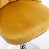Furniture,Swivel Velvet Barstools Adjusatble Seat Height from 25-33 Inch, Modern Upholstered Chrome 66442886