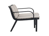 Luna Outdoor Patio PP Loveseat, Black Frame with Beige Cushion N775P272741B