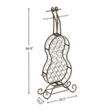 Cello Shape Wine Bakers Rack, Freestanding Wine Rack with Storage Bottle, Wine Storage Home Bar for W2167P192595