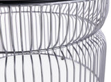 CT901 Modern Contemporary Metal Nested base and Tinted tempered glass top material 30" Coffee Table, B009P306194