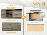 () 3-Drawer Cabinet with Electric Drawers Particleboard Bedside Table with 29446881