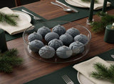 Velvet Christmas 12 Pack Flocked Sphere Orbs Luxury Ornaments Grey 2.4" 23477039