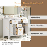 36'' Bathroon Vanity with Ceramic Sink Combo Set,Modern Freestanding Single Bathroom Cabinet with 4 N710P247494K