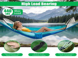 3-in-1 Camping Hammock with Automatic Pop-Up Mosquito Net, Lightweight 70D Nylon Portable Hammock 89048089