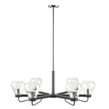 6-Light Chandelier with Bowl Shaped Glass Shades B03594966