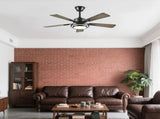 42" 5PCS Plywood Blades Ceiling Fan with LED Light 3000-6500K Dimmable,Quiet DC Motor Ceiling Fans 6 W3596P462052