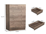 Grey linen particleboard with melamine veneer, 66*40*131cm, 52 drawer cabinet, matte gold handles 29836345