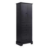 ZNTS Storage Cabinet with 2 Doors and 4 Drawers for Bathroom, Office, Adjustable Shelf, MDF Board with 85954372