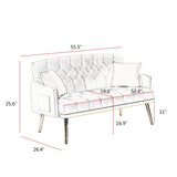 PINK TEDDY FABRIC 2 SEATER SOFA W588115440