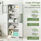 Bathroom Storage Cabinet with Glass Doors and Shelves 70453917