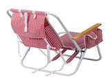 4-Position Adjustable Backpack Beach Chair, Foldable Rustproof Aluminum Frame Lounge Chair with 61130100