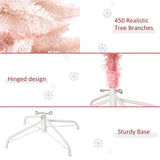 5 foot pink artificial Christmas tree 58389749