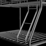 Twin Over Full Metal Bunk Bed, Heavy Duty Metal Bunk Bed Frame, Bunk Bed Twin Over Full with Ladder W1935P279722