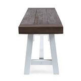 Outdoor Carlisle Benches, Sandblasted Dark Brown White 54562.00SBRN