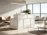 57" Reception Desk with Counter Metal Frame Design 73257865
