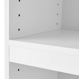 Framed 5-Shelf Bookcase with Adjustable Shelves, White 70436786