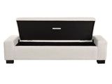 50" Ottoman Bench in Textured Boucle, Rectangular Design with Hinged Lid for Seating, Footrest, and N767P268309W