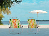 Set of 2 Webbed Folding Beach Chairs, Outdoor Patio Lawn Foldable Chairs for Camping Fishing Yard 34057801