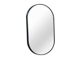 Black 20 x 28 Inch Metal Oval Mirror 70511394