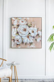 36" x 36" Square Framed Wall Art Flower Canvas Print, Home Decor for Living Room Kitchen Foyer W2078130327