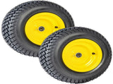 Set of 2 16x6.50-8 Lawn Mower Tires and Wheel Assembly, 4-Ply Tubeless Turf Tread Replacement, 3" W1364P445939