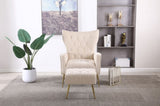 Modern Accent Chair with Ottoman, Comfy Armchair for Living Room, Bedroom, Apartment, Office W136192197