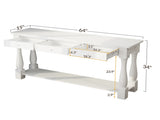 Console Table for Entryway Wood Sofa Table with Storage Drawers and Bottom Shelf for Hallway Living 33092026