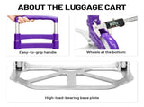 Portable Aluminium Cart Folding Dolly Push Truck Hand Collapsible Trolley Luggage Purple 09846099