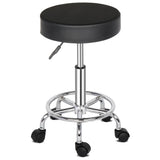 ZNTS Round Stool Ha Ha Feet Rotation Bar Stool Black 95449502