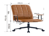 Antique brown PU leather color office chair, with armrest, high backrest, soft foam seating, 360 W3149P375077