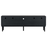 Mirod Stylish TV Stand with Vertical Striped Doors, Space-Saving Sliding Door Design, Sturdy Solid N760P251947B