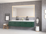 84 x 48 Inch LED Bathroom Mirror with Front and Backlight, Wall Mounted Vanity Mirror, Anti-Fog, W2287P277637