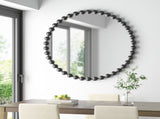 Beaded Round Wall Mirror 36"D B03599370