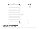 Black Heated Towel Rack for Bathroom,Wall Mounted with Intelligent Touch Screen Timer, 9-Bar Towel 93470145