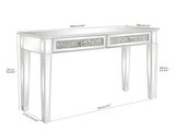 106*38*76cm Modern Mirror Two-Pump Computer Table Silver 76819438