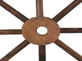 2pcs 24-Inch Old Western Style Garden Art Wall Decor Wooden Wagon Wheel Brown 30604611