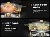 Round Buffet Catering Dish For Home and Outdoor 6 Pcs/ Sets golden W1612P462681