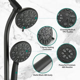 Drill-Free Stainless Steel Slide Bar Combo Rain Showerhead 7-Setting Hand, Dual Shower Head Spa W1219P155534