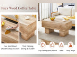 Modern Simple Light Wood Texture MDF Coffee Table - 43.3"x21.6"x17.2" Practical Model.Making it an W1512P414513