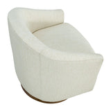 Upholstered Swivel Chair with Wood Base B035P203225