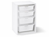 Sliding Bin Organizer with 4 Storage Bins, White 21253284