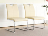 Modern PU dining chair living room chair upholstered chair, electroplated metal legs design, W210P164982
