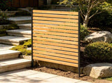 39" W x 61" L Wood Privacy Fence Panel, AC & Pool Equipment Screen with Metal Stakes, Easy DIY 51934312