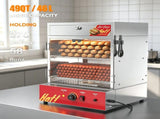 110V, 500W Hot Dog Machine, Stainless Steel Finish, Stainless Steel Construction, 30L DoubleDeck, 08826404