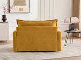 UNITED WE WIN Swivel Barrel Chair - Mid Century Modern Chair, Thick Padded Arm Chair with Solid W1568P290085