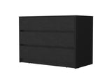 Black 3-Drawer Dresser B062P175076